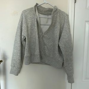 Grey Fabletics Cropped Zip up